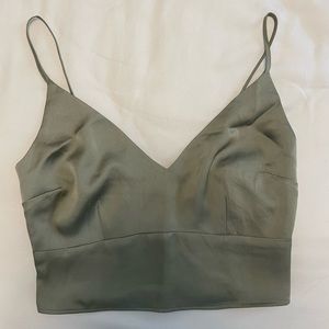 Abercrombie & Fitch cropped satin cami size S